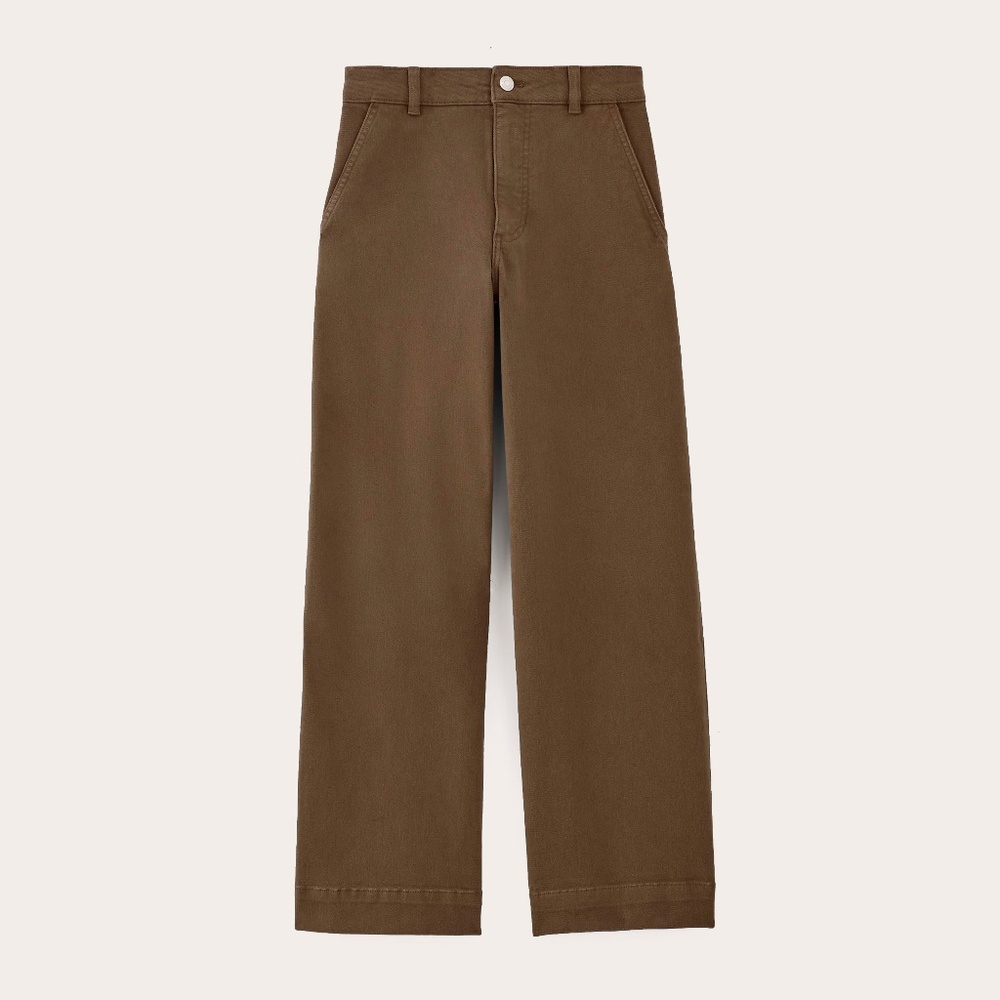 Everlane Women's Utility Wide-Leg Pant in Brown, Size 12